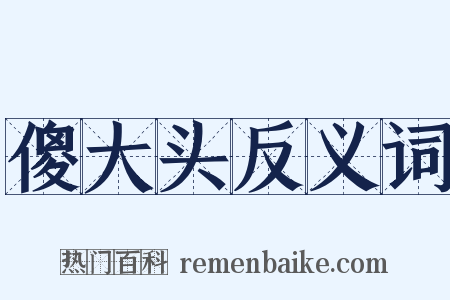 傻大头反义词是什么意思的图片